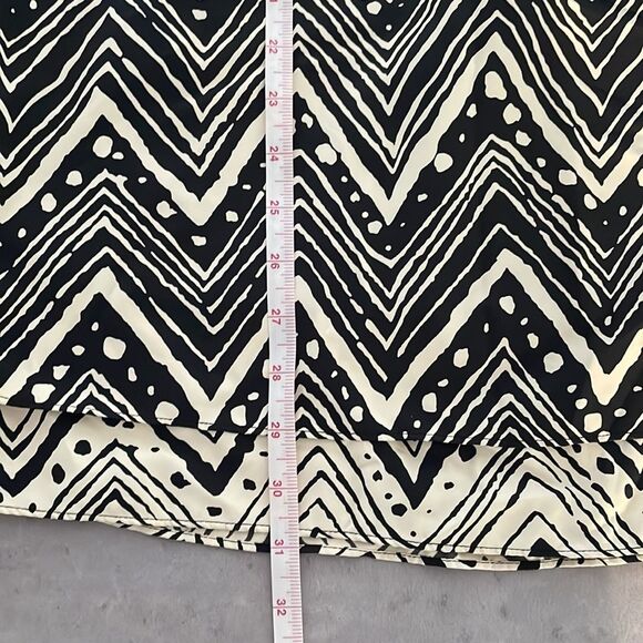 THE LIMITED strapless fit and flare dress black and cream lined zipper size 8 - Picture 14 of 14